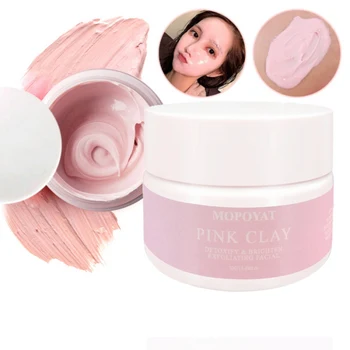 

Pink Mud Mask Moisturizing Oil-control Shrinking Pores Firming Skin Face Cleansing Cosmetic for Women E1