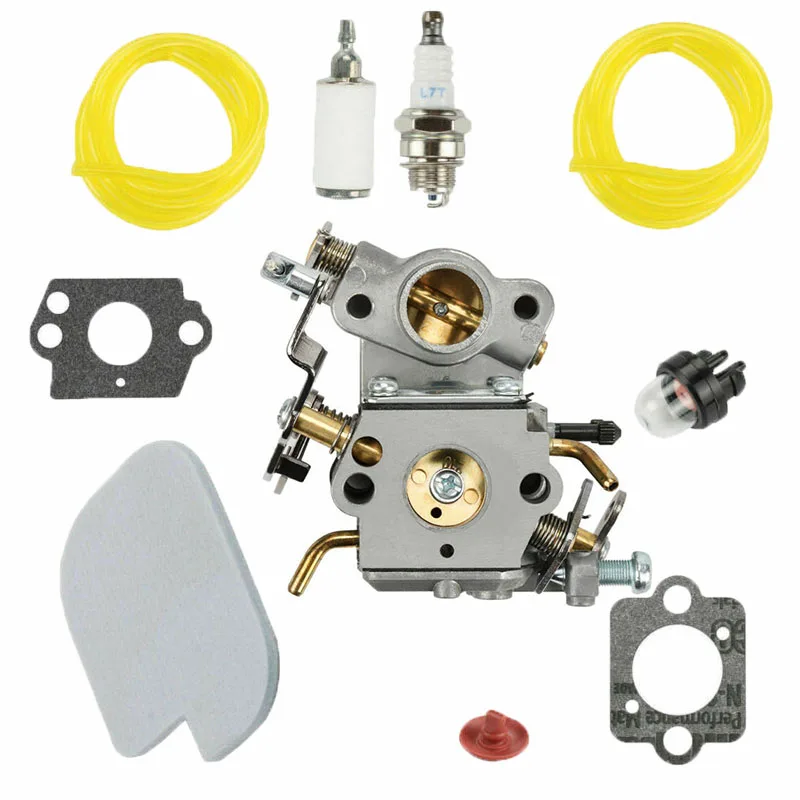For Poulan P3314 P3416 Carburetor Kit Zama C1M-W26C Fuel hose Useful Durable | Инструменты