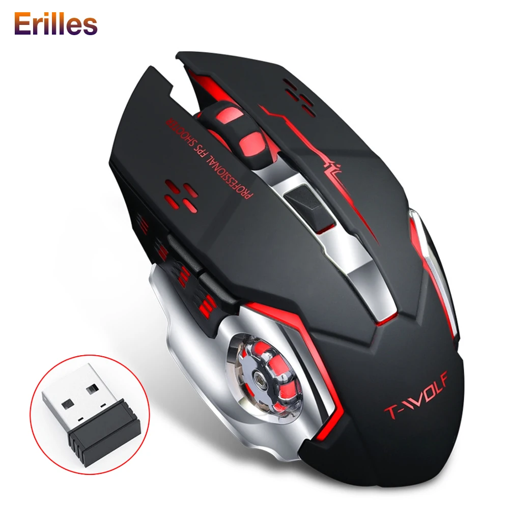 

Silent 2.4G Wireless Mouse RGB With Light 3200 DPI Professional Gamer Mouse Computer Laptop Mouse Ergonomic USB Mause Wireless