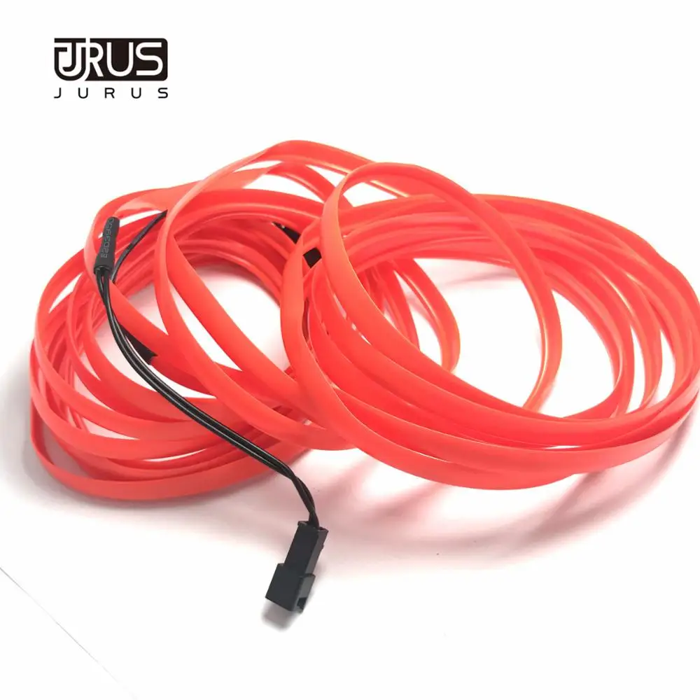 JURUS 5 метров автомобильное Внутреннее освещение авто светодиодная лента EL Wire Rope