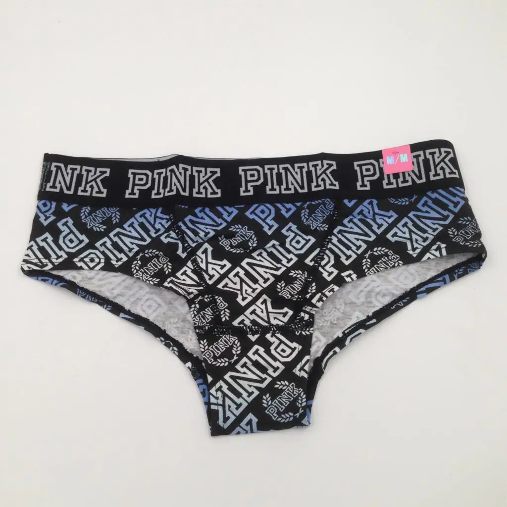

Pure Color Alphabet Color Cotton Sports Comfort Lady's Mid-waist Triangle Underwear briefs