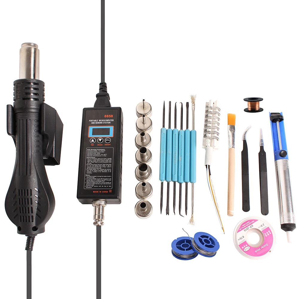 Tools Soldering Station 8858 Portable Adjustable Hot Air Desoldering