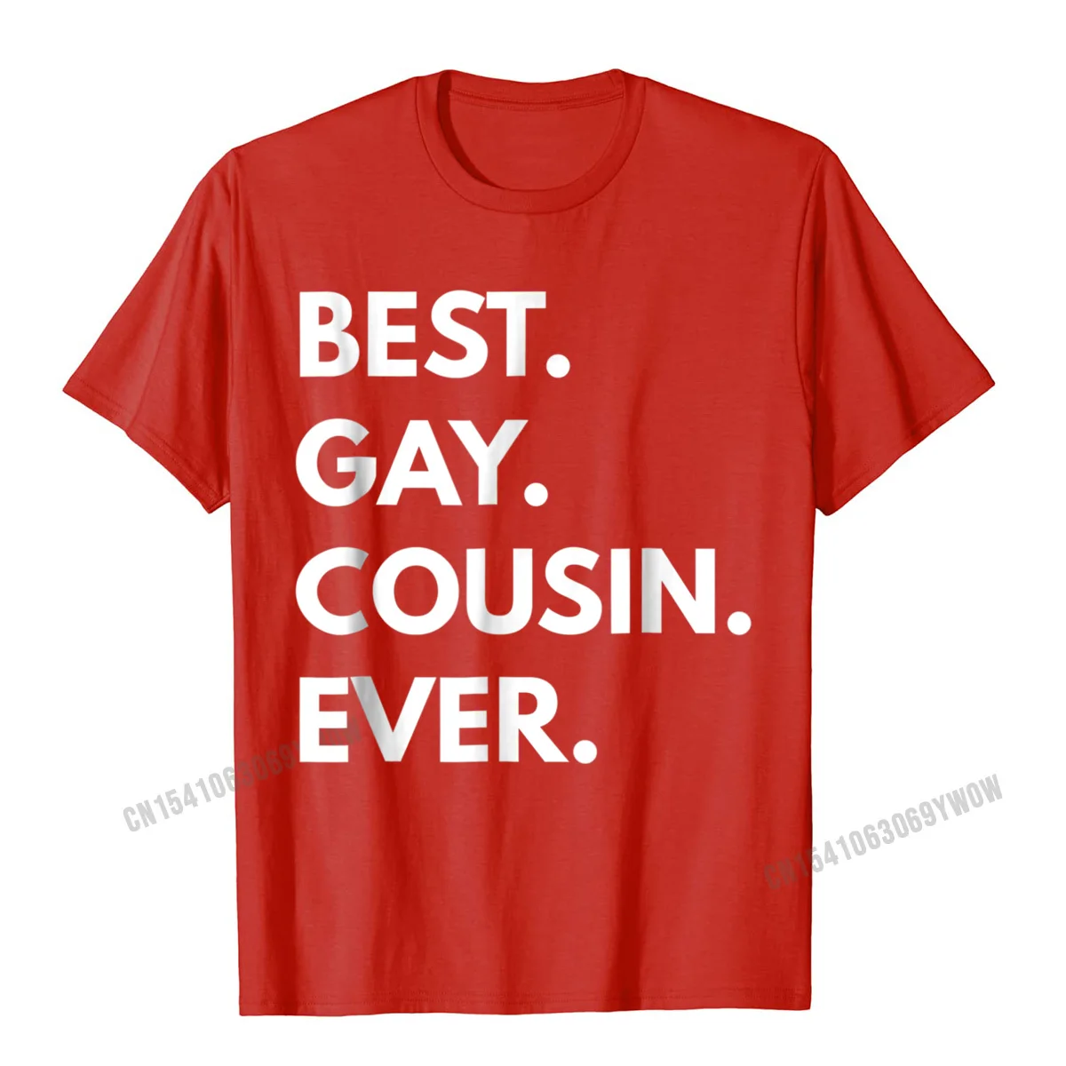 Custom Tops Tees New Arrival O-Neck Casual Short Sleeve 100% Cotton Men's T-shirts Europe Tops T Shirt Free Shipping Best Gay Cousin Ever t-shirt - LGBT Pride__396 red