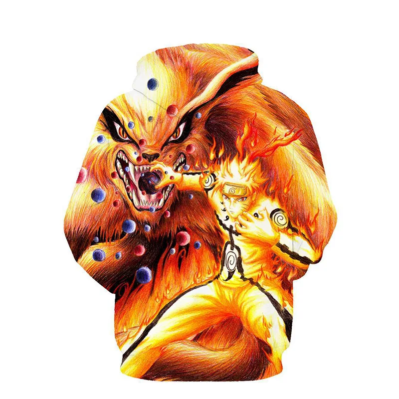 Аниме Kurama Наруто толстовки пуловеры с 3D принтом толстовки с капюшоном Наруто 3D толстовки рождественские подарки