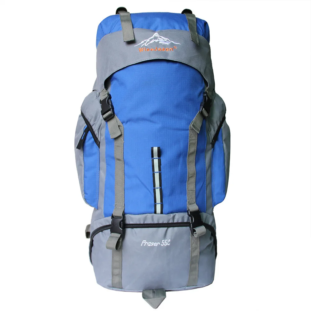 Сумка для альпинизма на открытом воздухе 55Л для мужчин и женщин, походная спортивная сумка с двойной спинкой, рюкзак из ткани Оксфорд, сумка для альпинизма