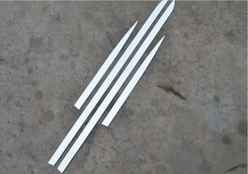 Car door panel trim strips Fit 2012 2013 2014 2015 for Ford Focus Mk3 Chrome Door Side Body Molding Line Garnish Cover Trim Strip Protector 4pcs