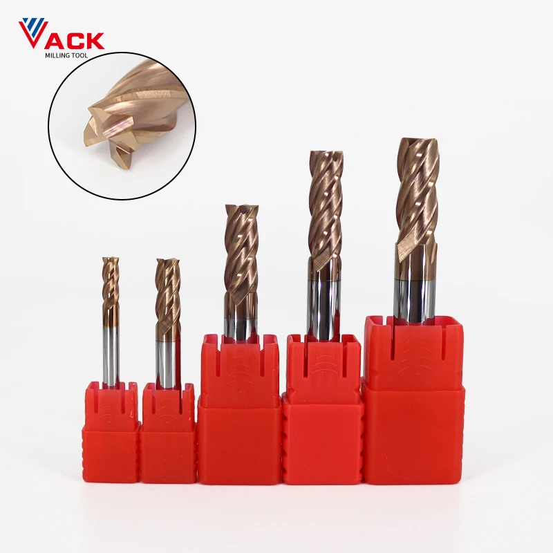 VACK HRC60 Carbide End Mill Keyseat Milling Cutter Tungsten Cobalt