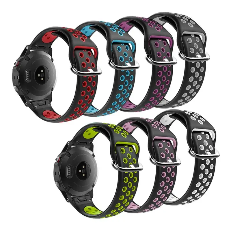 

Two-color Silicone Watch Band Wrist Strap Replacement for Garmin Fenix 5/5 Plus/Forerunner 935 945 Sport Smart Watch Bracelet