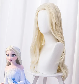 

Halloween party cosplay ice snow 2 Elsa wig Adult Princess Elsa Cosplay Wigs 65cm Straight Heat Resistant Synthetic Hair Wigs