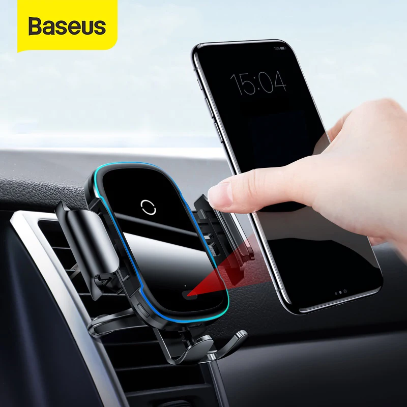 Baseus 15W Wireless Charger Car Mount for Air Vent Mount Car Phone Holder Intelligent Infrared Fast Wireless Charging Charger|Car Chargers|   - AliExpress