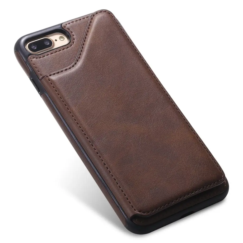 Half-wrapped Case For Apple iPhone 8 Plus Wallet Phone Case iPhone 8 8+ Phone Case Cover iPhone8Plus Leather Cases Bag