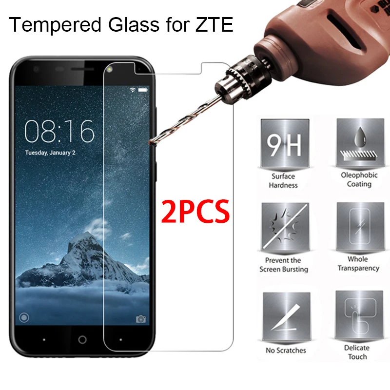 2 шт. закаленное защитное стекло для ZTE V9 V10 Vita X3 X5 прозрачная твердая пленка 9H из