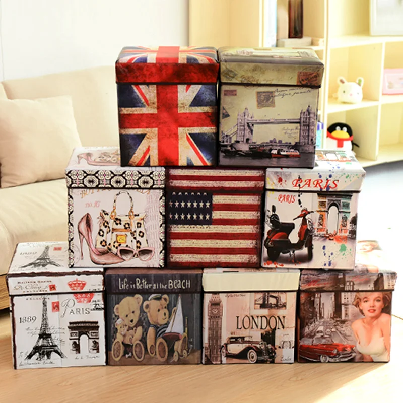 

Multifunctional storage stool storage stool can sit adult folding chair home sofa change shoe bench children storage box