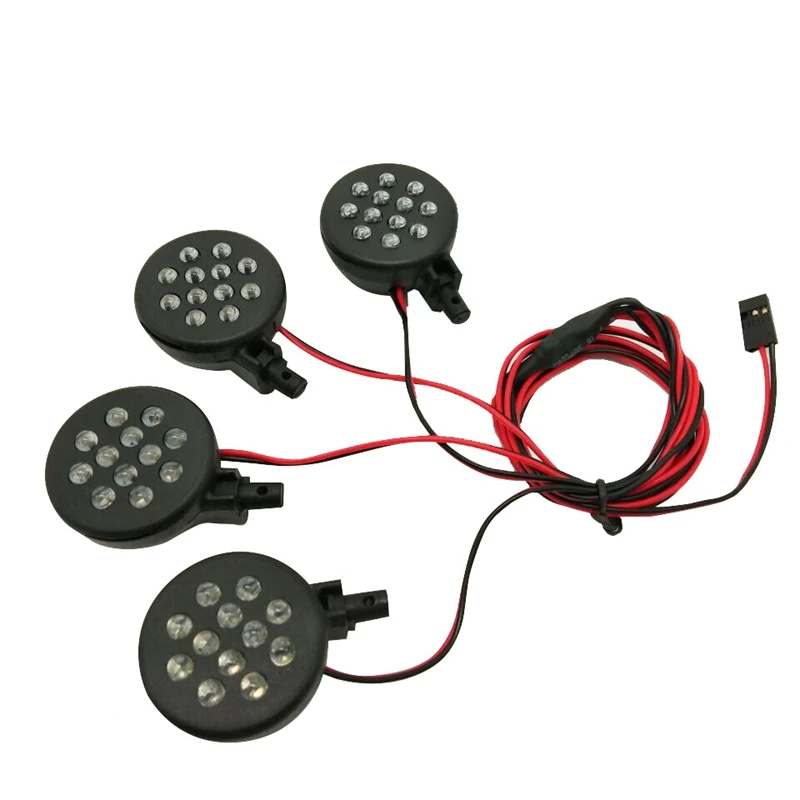 4 LED Lights Receiver Kit Plastic Shell Lotus Headlights for 1/5 HPI BAJA Rovan King Motor 5B RC Car Parts Accessories|RC Cars| -