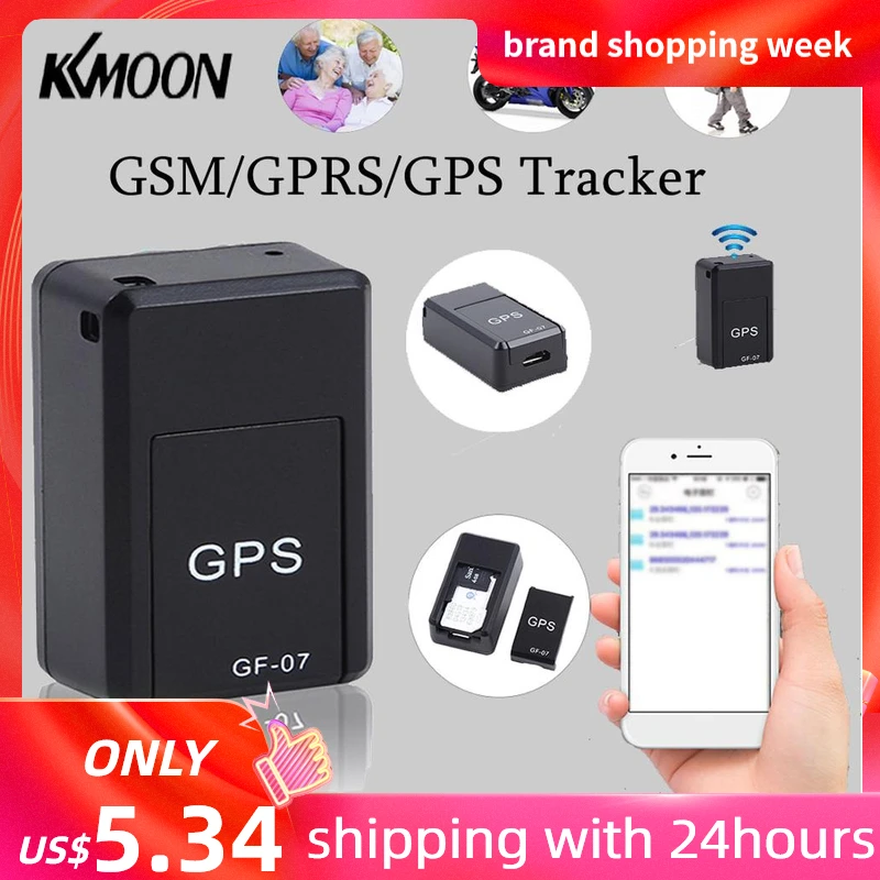 

KKMOON GF07 GSM/GPRS Mini car gps tracker Auto charging Real-time Portable Tracking Device Satellite Positioning Against Theft