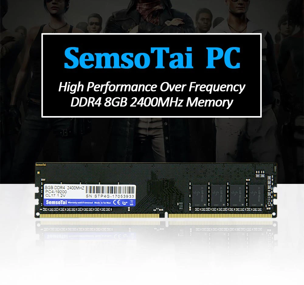 Оперативная память SemsoTai ddr4 4 ГБ 8 ГБ 16 ГБ 2400 МГц 2666 МГц CL = 17/19 PC4-19200/21300 1,2 в 288pin пожизненная гарантия память оперативная память ddr 4 рабочего стола