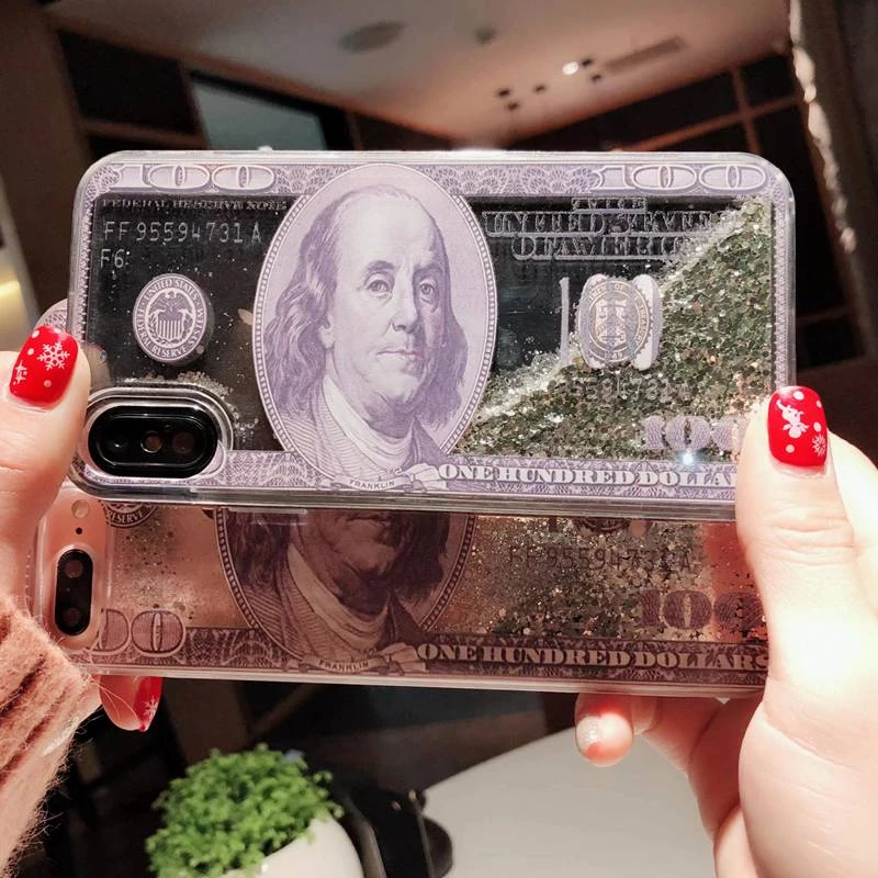 

Liquid Quicksand Bling Case For Iphone XR Coque 7 8 Plus For Iphone 6 6S Plus Cover For Iphone XS MAX Cases X Dollar Phone Shell