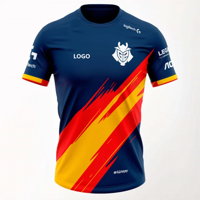 2021 G2 German E-Sports New Sports Uniform G2 National Team Jersey G2 Team T-Shirt League of Legends T-shirt Game 3D Jersey DJ-252