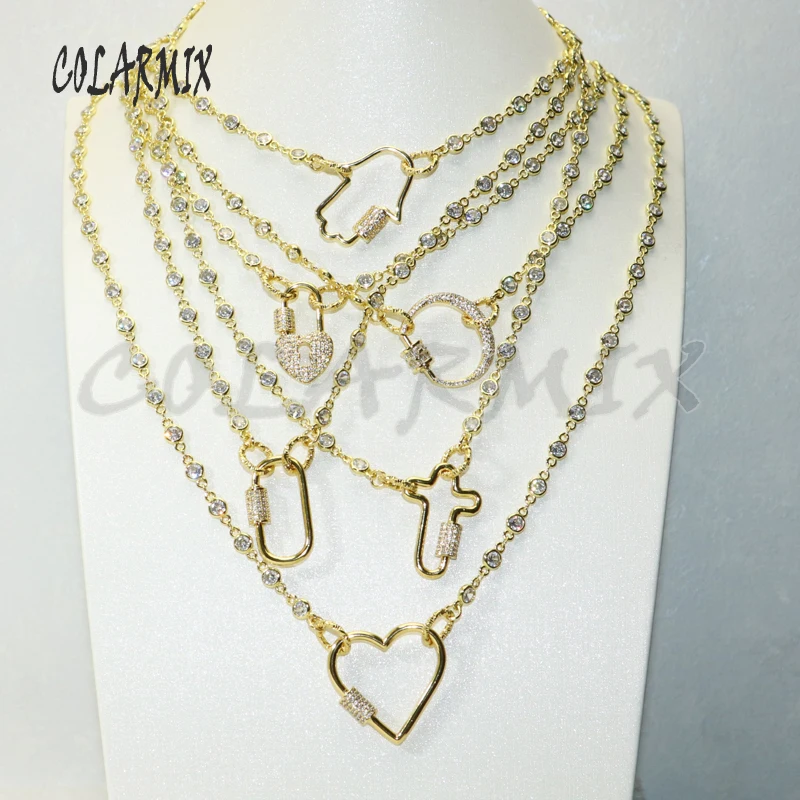 

Handmade Screw Spiral Rectangle Clasp necklace Buckle pendant necklace jewelry gift Rectangle jewelry Chain necklace 50645