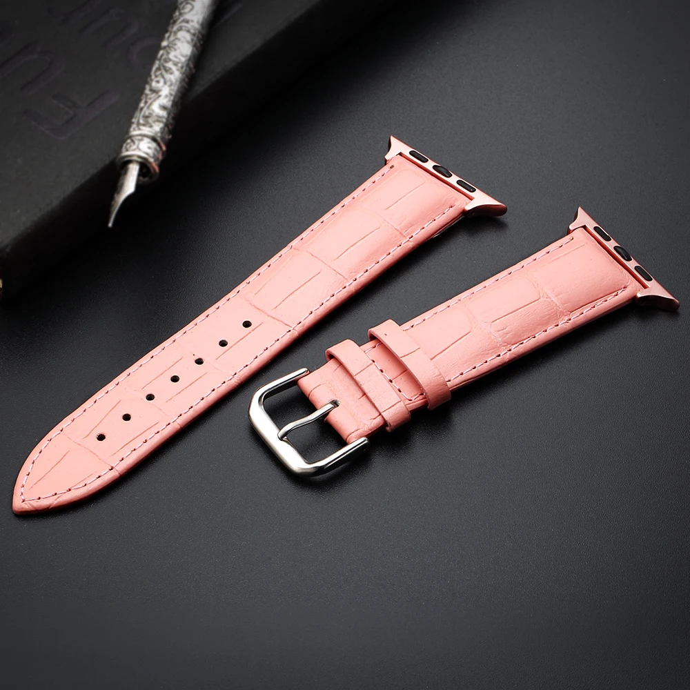 Ремешок из натуральной коровьей кожи для Apple Watch 38 мм 42 Series 1 2 3|strap for apple watch|watchband