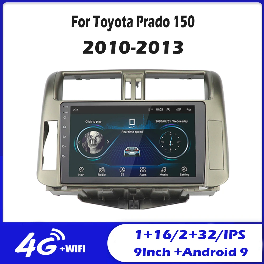 Автомагнитола на Android 9 0 мультимедийный плеер для Toyota Prado 150 2010-2013 GPS-навигация 2 Гб