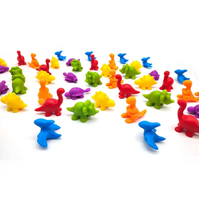 Children Color Counting Dinosaur Animal Early Education Toys Math Teaching Classification Game Animal Cognition Set 4