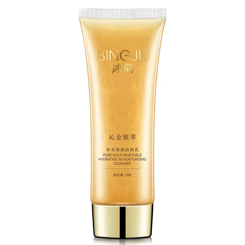 

Bingju Gold Facial Cleanser Organic Natural Gel Daily Face Wash Anti Aging Scrub Exfoliating Gel Deep Pore Cleansing Skin Care