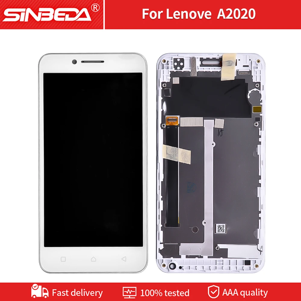 ЖК-дисплей 5 0 дюйма для LENOVO A2020 сенсорный экран с рамкой и дигитайзером в сборе Lenovo