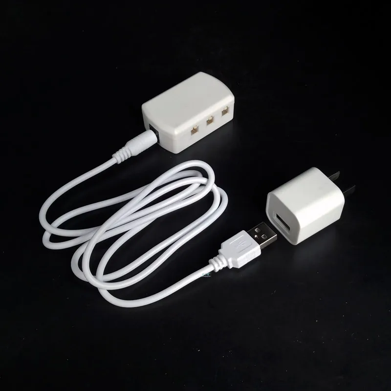 Adaptador USB de corriente alterna, fuente de alimentación con 6 puertos de salida, diseño de vía férrea, diseño de tren, alumbrado público, 5V