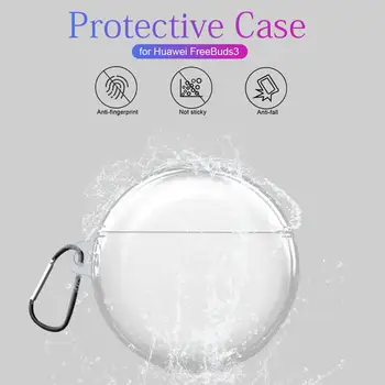 

Earphone Case For Huawei Freebuds 3 Portable Carrying Case TPU Transparent Protection Box For Freebuds 3 Bluetooth Earphone
