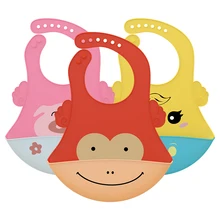 Детский Силиконовый водонепроницаемый нагрудник с карманами EVA водонепроницаемый нагрудник для кормления ланча прочный силиконовый нагрудник с рисунком