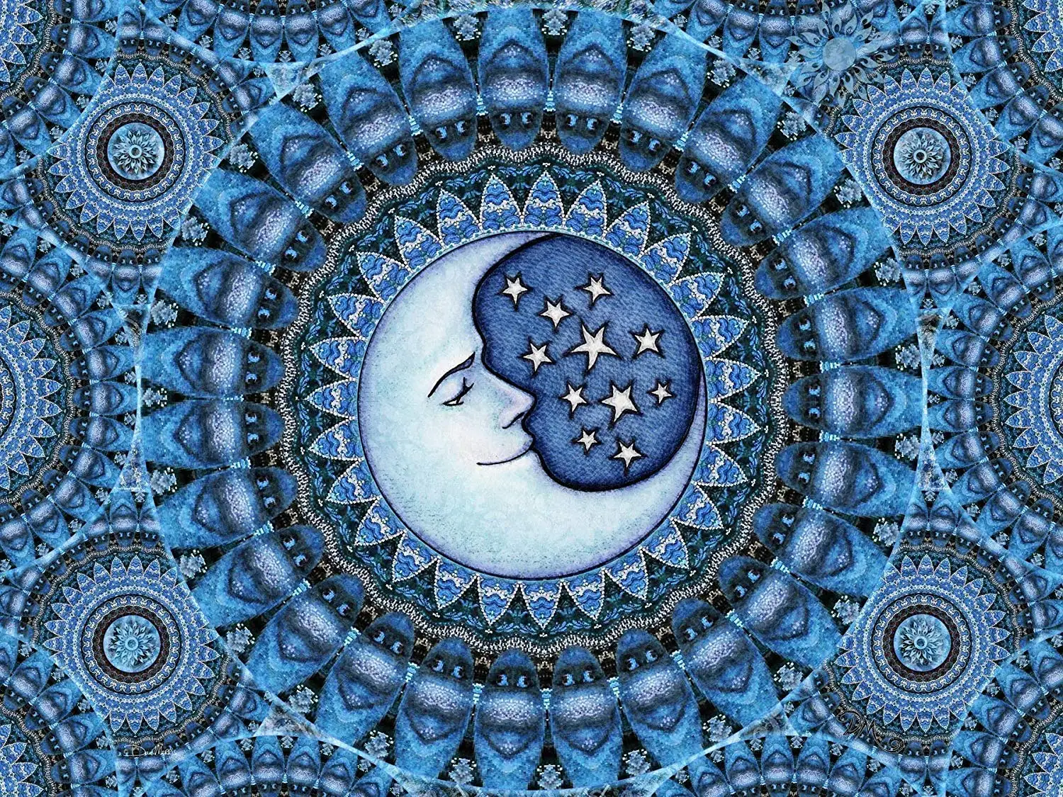 

Moon 3D Tapestry by Dan Morris Wall Hanging