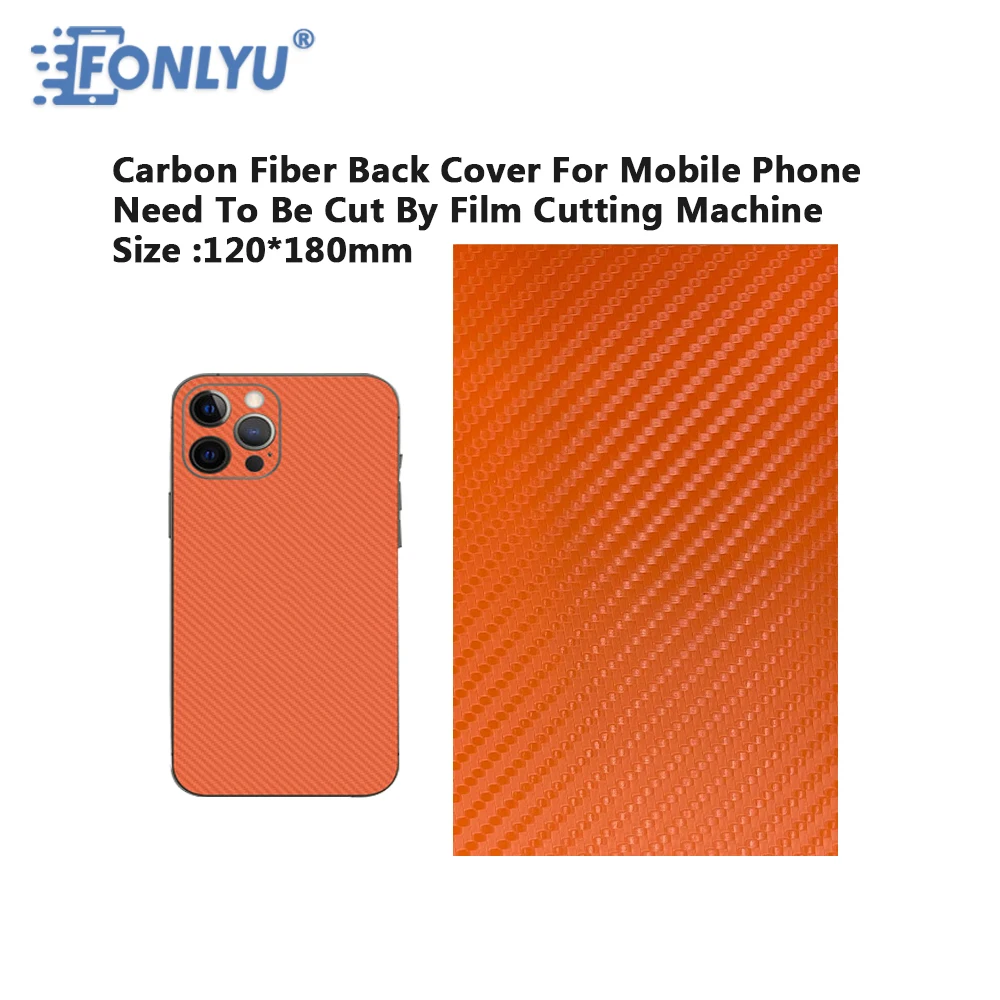 

50pc Carbon Fiber Back Cover Protector Sticker Pure Color For All Flexible Hydrogel Film Cutting Machine Screen Protector Cutter