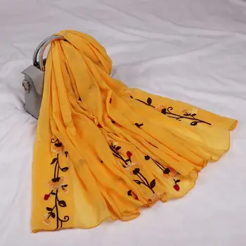 

Scarf embroidered scarf female cotton and linen national wind wild fashion shawl travel decoration art bufanda mujer