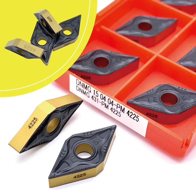 

10PCS DNMG150404/408-PM 4225 DNMG150604/608 PM 4225 CNC lathe cutting metal turning tool carbide Insert