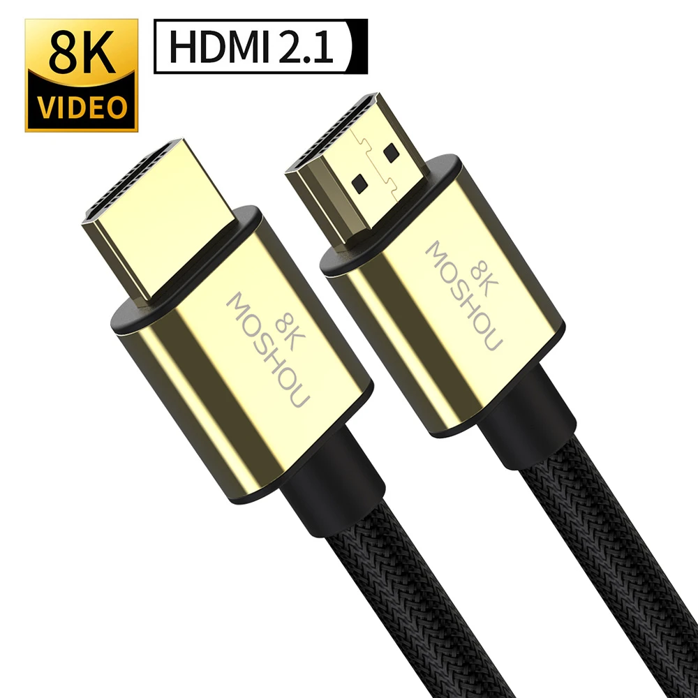 Hdmi 2 0b 2 1 Cables Moshou 8k 4k 60hz Moshou 48gbps Arc High Definition Video Cord For Amplifier Tv Hdmi Cables Aliexpress
