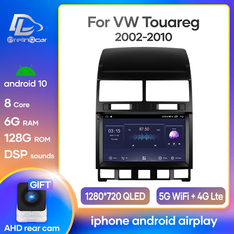 Автомобильный радиоприемник Android 10 стереоприемник для VW Volkswagen Touareg 2002-2010