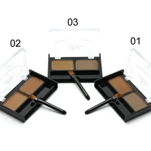 POPFEEL натуральный водонепроницаемый порошок для бровей и Кисть для макияжа бровей стойкий крем для бровей фиксированная Палитра для бровей 3 цвета