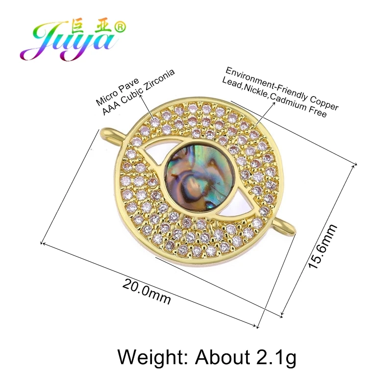 Juya DIY модные ювелирные компоненты 10 видов стилей греческий глаз/сглаза/Турецкий глаз амулеты Разъем Аксессуары для изготовления браслетов - Цвет: Gold