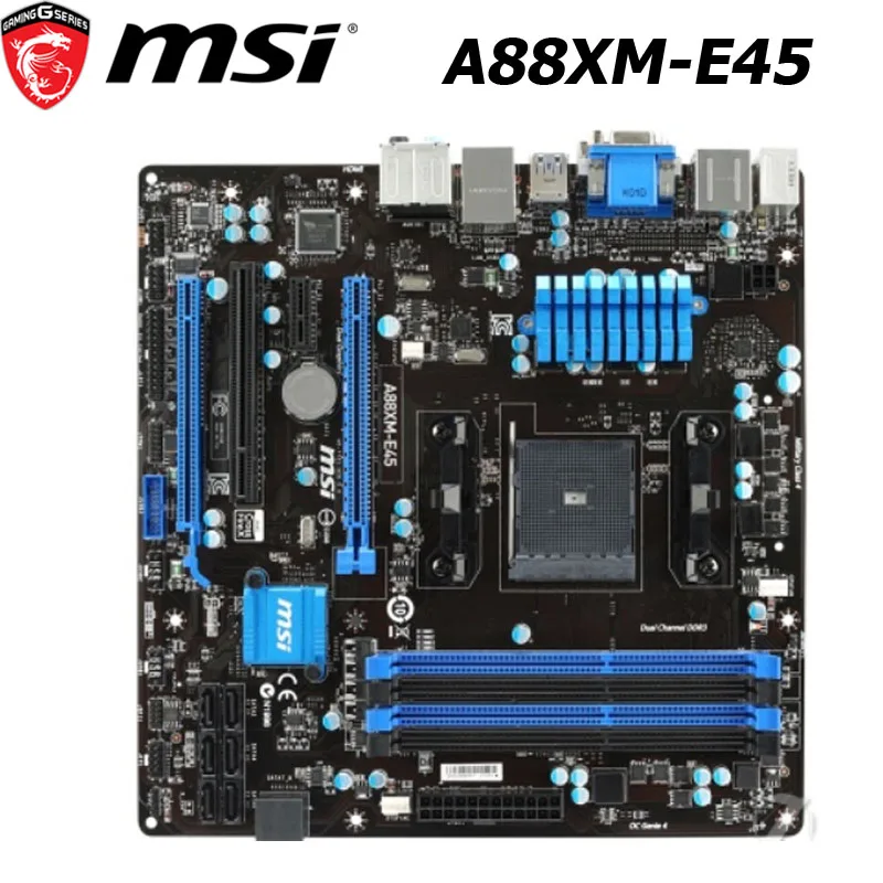 Материнская плата MSI A88XM E45 Socket FM2/FM2 + DDR3 PCI E3.0 AMD A88X настольная материнская Athlon
