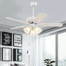 110 в вентилятор лампа с пультом дистанционного управления стеклянный абажур столовая спальня современная деревянная Светодиодная лампа Канатный Переключатель 220 В