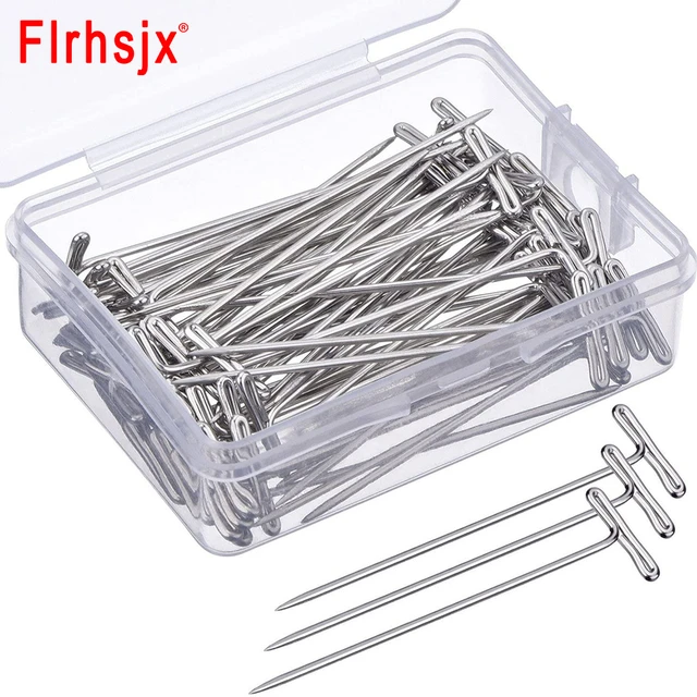 100PCS 38MM Stainless Steel T Pins Long Sewing Pins Straight Pins  Dressmaker Pins for Crafts Blocking Knitting Sewing Jewelry - AliExpress