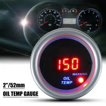 

52mm 12V Universal Red Digital Oil Temperature Gauge Display With Temp Sensor Fitting