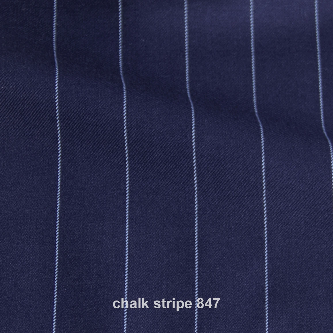 Mens Chalk Stripe Suit Custom Made Light Navy Blue Mens Striped Suit With Ticket Pocket,Tailored Single Breasted Suit Peak Lapel