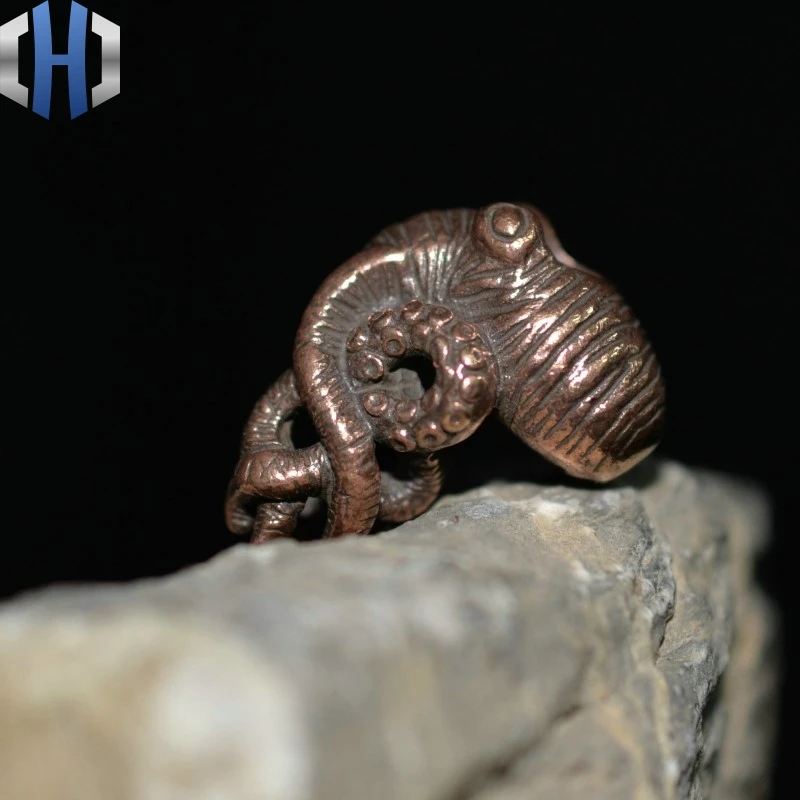 Octopus Knife Beads Brass Squid Beads Umbrella Rope Pendant Vintage Copper Paracord Beads DIY Survival Paracord Beads