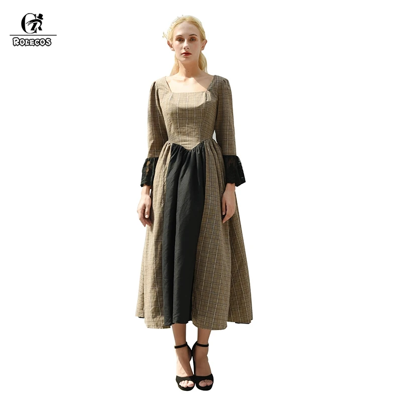 Женское платье в викторианском стиле ROLECOS винтажный костюм 19 века на Хэллоуин