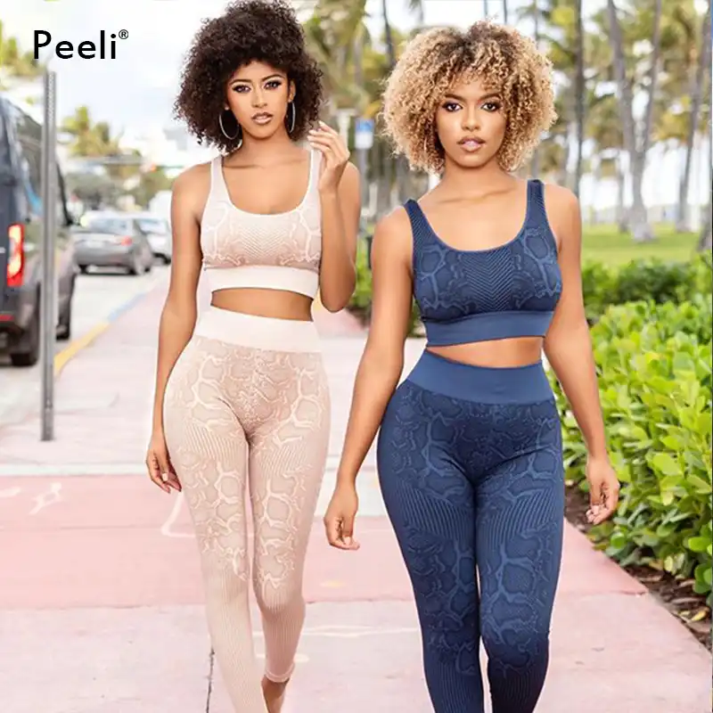 Snake print workout set Clearance