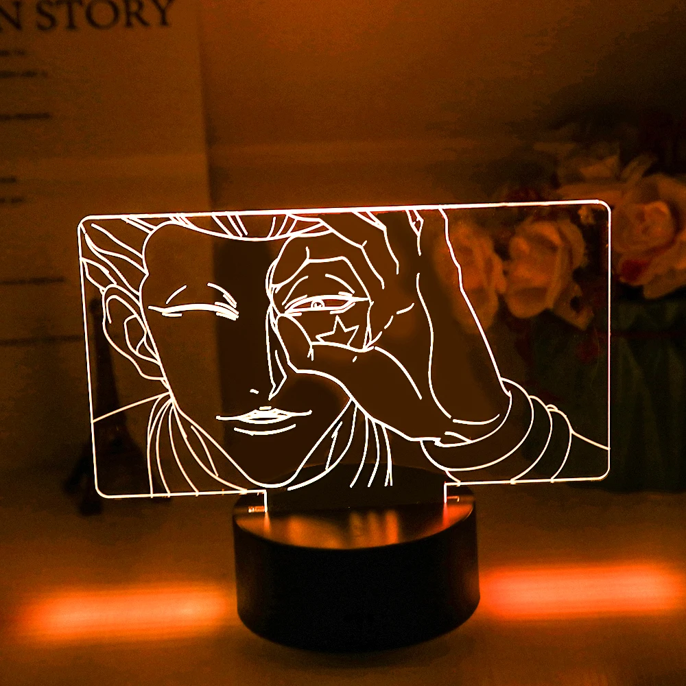 

3d Lamp Hisoka Face Led Color Changing Atmosphere for Kids Bedroom Decor Light Child Night Light Anime Hunter X Hunter Gift