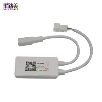 

DC5V-24V SP501E WS2811 WS2812B Addressable RGB LED Strip Wifi Controller Amazon Alexa Smart SPI IC Voice APP Control for Andriod