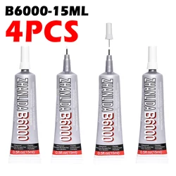 Colle liquide B 6000 caoutchouc bois métal papier B6000 résine époxy Super claire adhésif bijoux tissu fort plastique école 15ml 4 pièces 